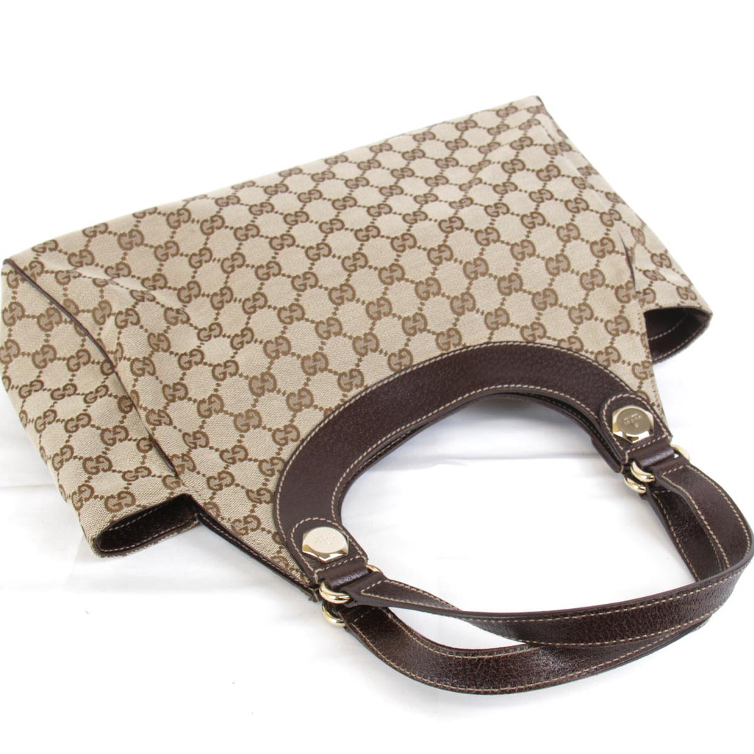 『USED』 
GUCCI グッチ 
 トートバッグ 
GGキャンバス ベージュ