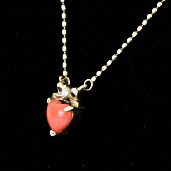 美品『USED』 K10 
 ハート ネックレス
 1.2g