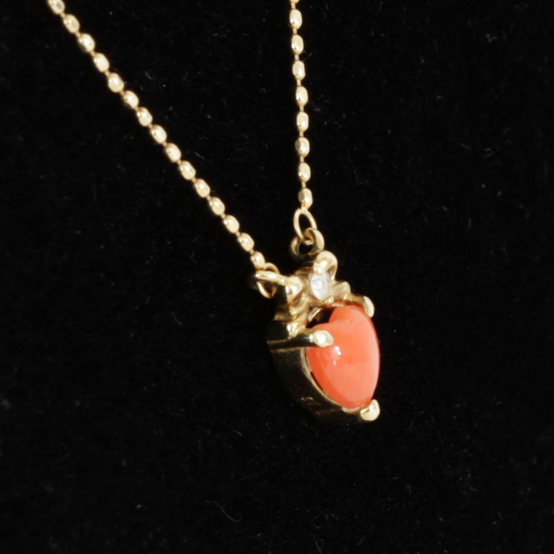 美品『USED』 K10 
 ハート ネックレス
 1.2g