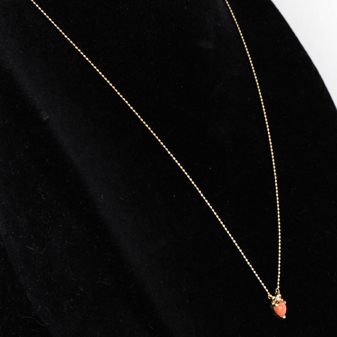 美品『USED』 K10 
 ハート ネックレス
 1.2g