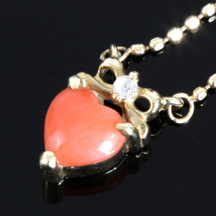 美品『USED』 K10 
 ハート ネックレス
 1.2g