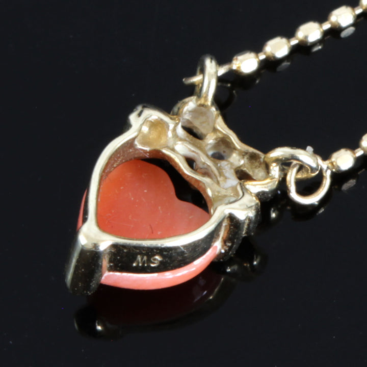 美品『USED』 K10 
 ハート ネックレス
 1.2g