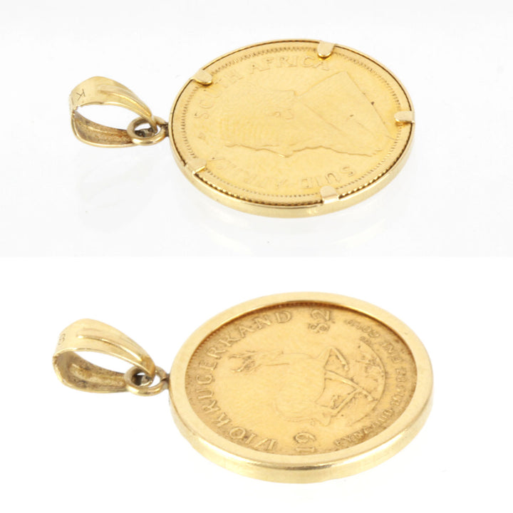 『USED』 
 
 クルーガーランド金貨 1982 1/10oz ペンダントトップ 
K24/K18  ゴールドカラー