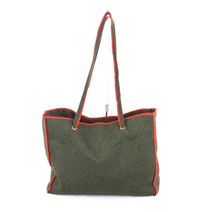 『USED』 
FENDI フェンディ 
 トートバッグ 
フェルト カーキ