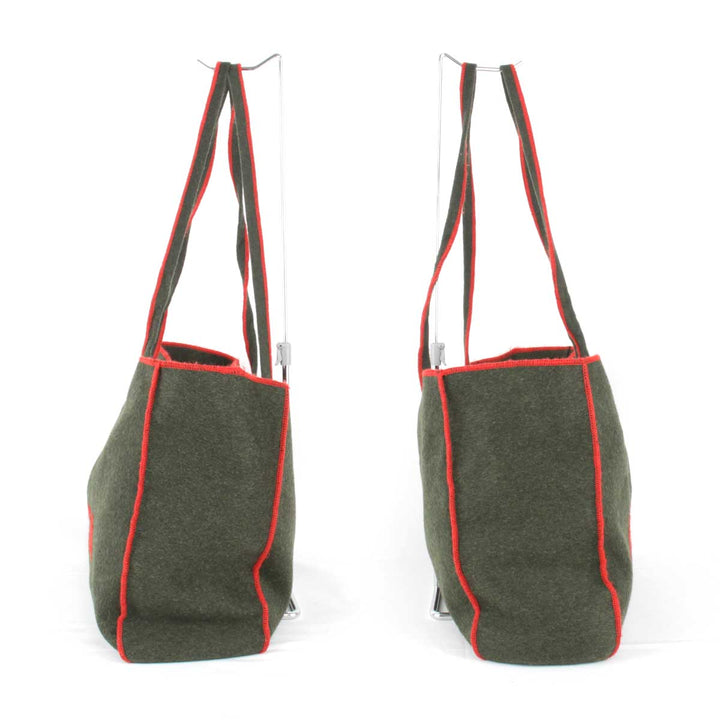 『USED』 
FENDI フェンディ 
 トートバッグ 
フェルト カーキ