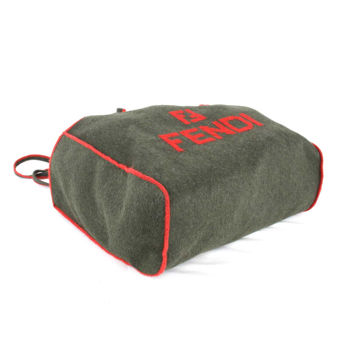 『USED』 
FENDI フェンディ 
 トートバッグ 
フェルト カーキ