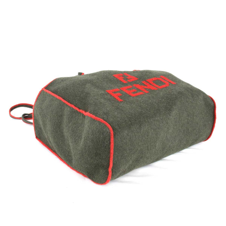 『USED』 
FENDI フェンディ 
 トートバッグ 
フェルト カーキ