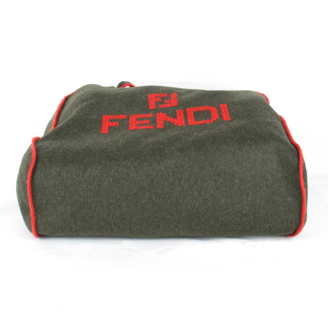 『USED』 
FENDI フェンディ 
 トートバッグ 
フェルト カーキ