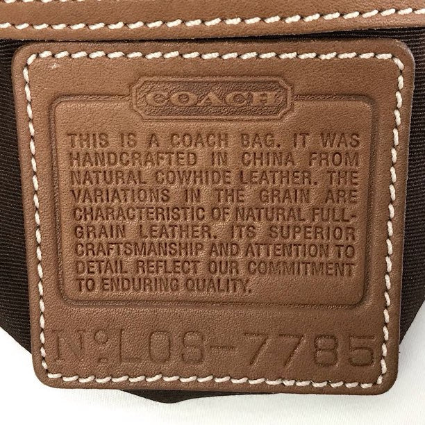 『USED』 
COACH コーチ 
 ハンプトンレザーデミポーチ 7785 アクセサリーポーチ 
レザー ブラウン