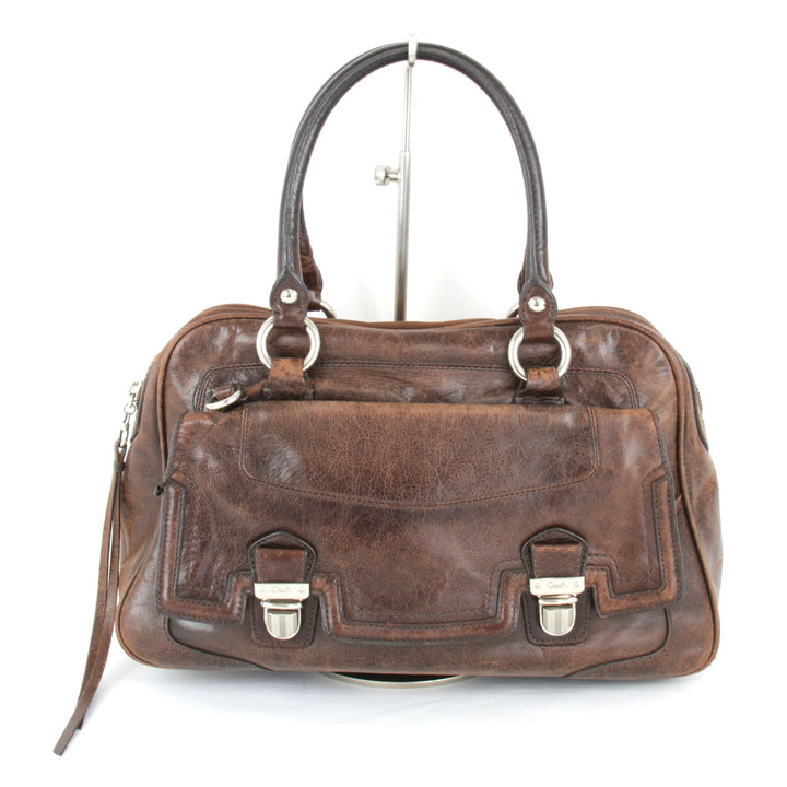 『USED』 
COACH コーチ 
 プッシュロック サッチェル 2WAY 17888 ハンドバッグ 
レザー ブラウン