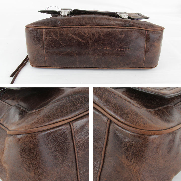 『USED』 
COACH コーチ 
 プッシュロック サッチェル 2WAY 17888 ハンドバッグ 
レザー ブラウン
