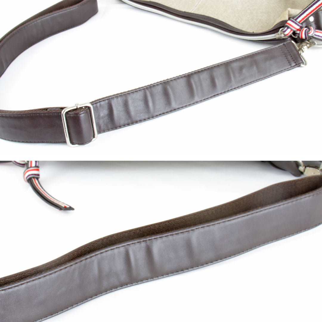 良品『USED』 
 
 ikka ショルダーバッグ 
キャンバス/レザー  ベージュ×ダークブラウン