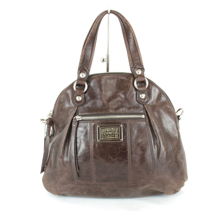 『USED』 
COACH コーチ 
 ポピー ショルダーなし 18718 ハンドバッグ 
レザー ブラウン