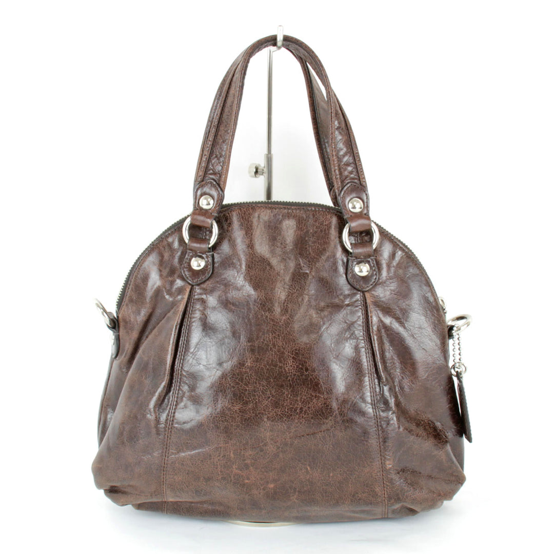 『USED』 
COACH コーチ 
 ポピー ショルダーなし 18718 ハンドバッグ 
レザー ブラウン