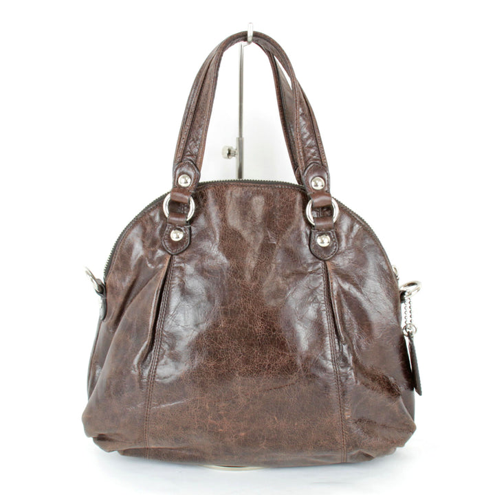 『USED』 
COACH コーチ 
 ポピー ショルダーなし 18718 ハンドバッグ 
レザー ブラウン