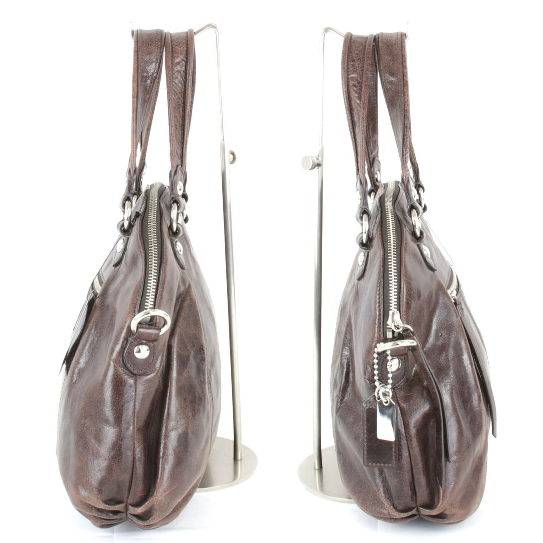 『USED』 
COACH コーチ 
 ポピー ショルダーなし 18718 ハンドバッグ 
レザー ブラウン