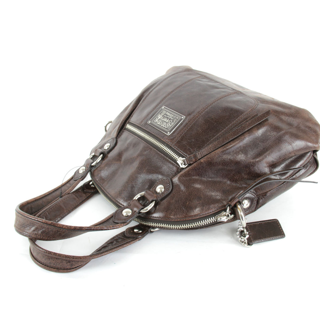 『USED』 
COACH コーチ 
 ポピー ショルダーなし 18718 ハンドバッグ 
レザー ブラウン