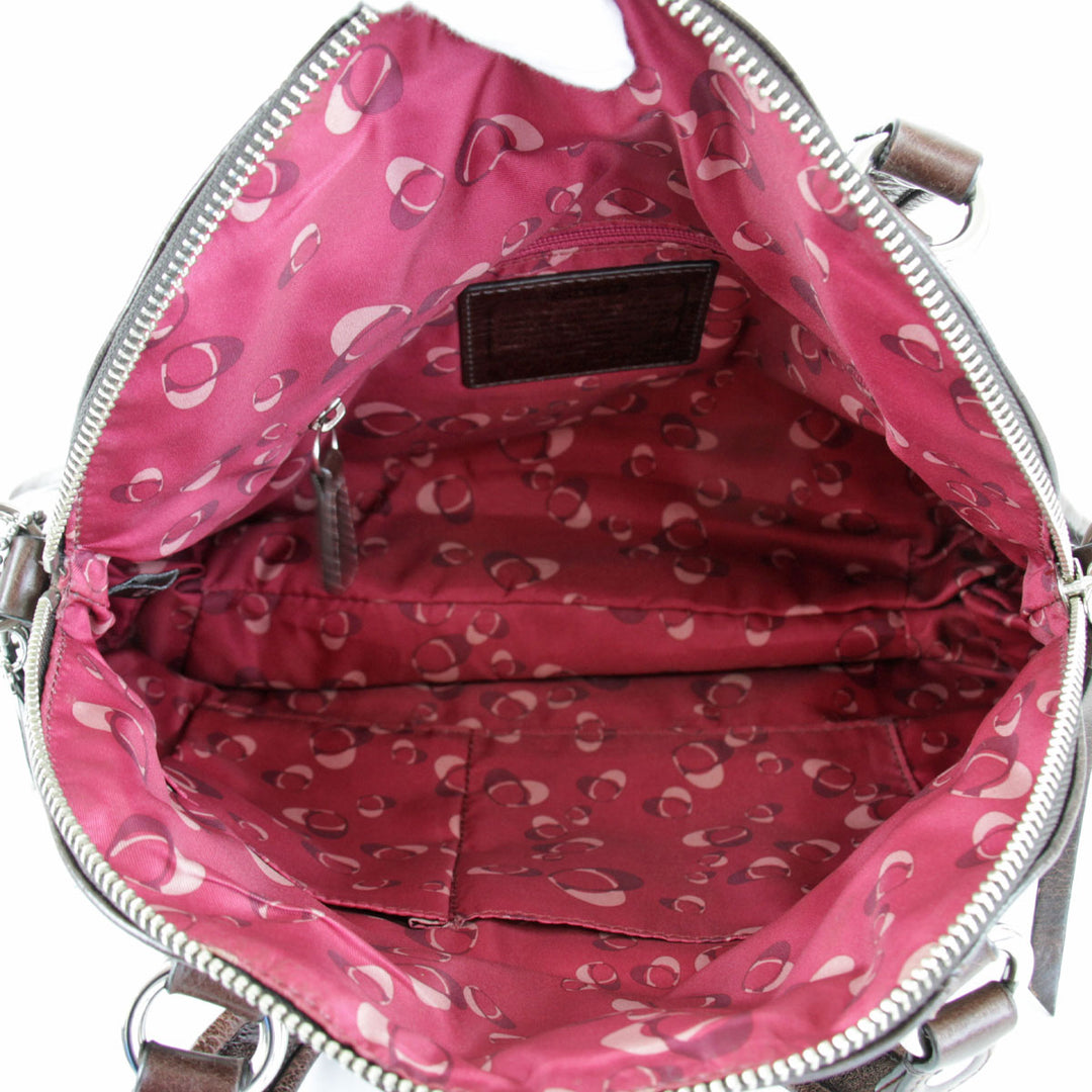 『USED』 
COACH コーチ 
 ポピー ショルダーなし 18718 ハンドバッグ 
レザー ブラウン