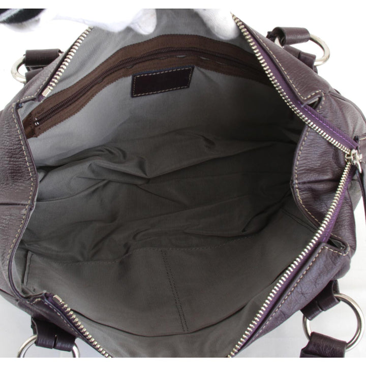 『USED』 
LANVIN ランバン 
 ハンドバッグ 
レザー パープル