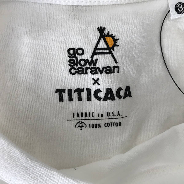 『USED』 
 
 go slow caravan ゴースローキャラバン チチカカコラボ ルチャリブレクマ Tシャツ サイズ3 半袖Ｔシャツ 
コットン ホワイト系