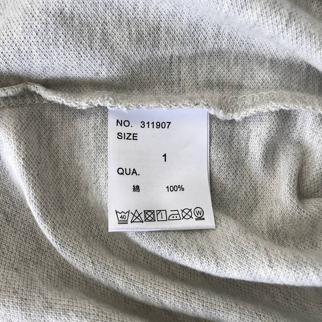 『USED』 
 
 go slow caravan ゴースローキャラバン DJクマ 鹿の子 サイズ1 半袖Ｔシャツ 
コットン グレー系