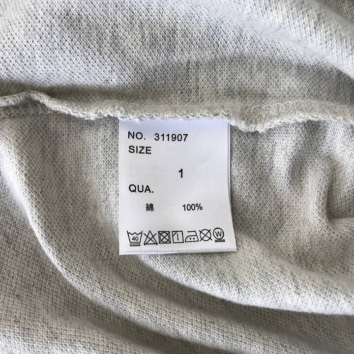 『USED』 
 
 go slow caravan ゴースローキャラバン DJクマ 鹿の子 サイズ1 半袖Ｔシャツ 
コットン グレー系