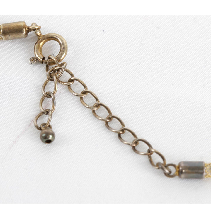 美品『USED』 シルバー925 
 ゴールデンパール CZジルコニア ネックレス