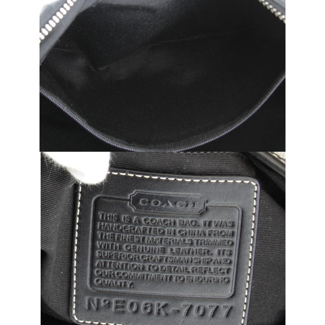 『USED』 
COACH コーチ 
 シグネチャー E06K-7077 ショルダーバッグ 
キャンバス/レザー  ブラック