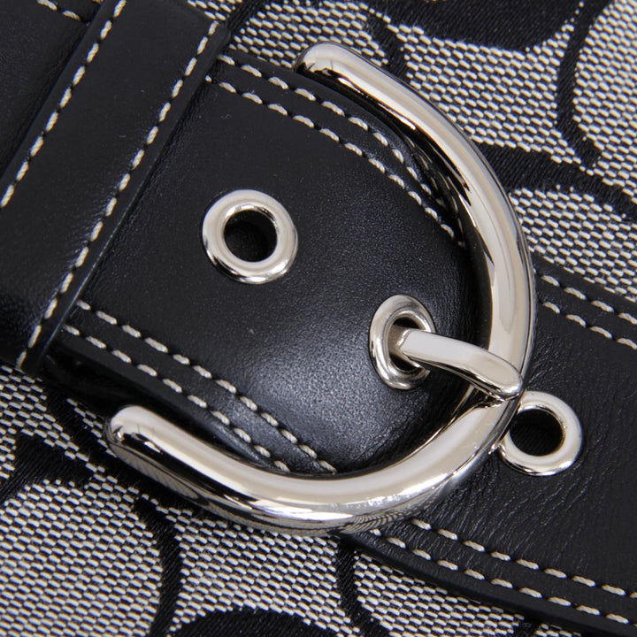 『USED』 
COACH コーチ 
 シグネチャー E06K-7077 ショルダーバッグ 
キャンバス/レザー  ブラック
