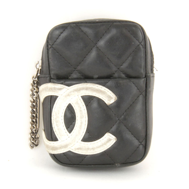 『USED』 
CHANEL シャネル 
 カンボンライン シガレットケース 
ラムスキン ブラック