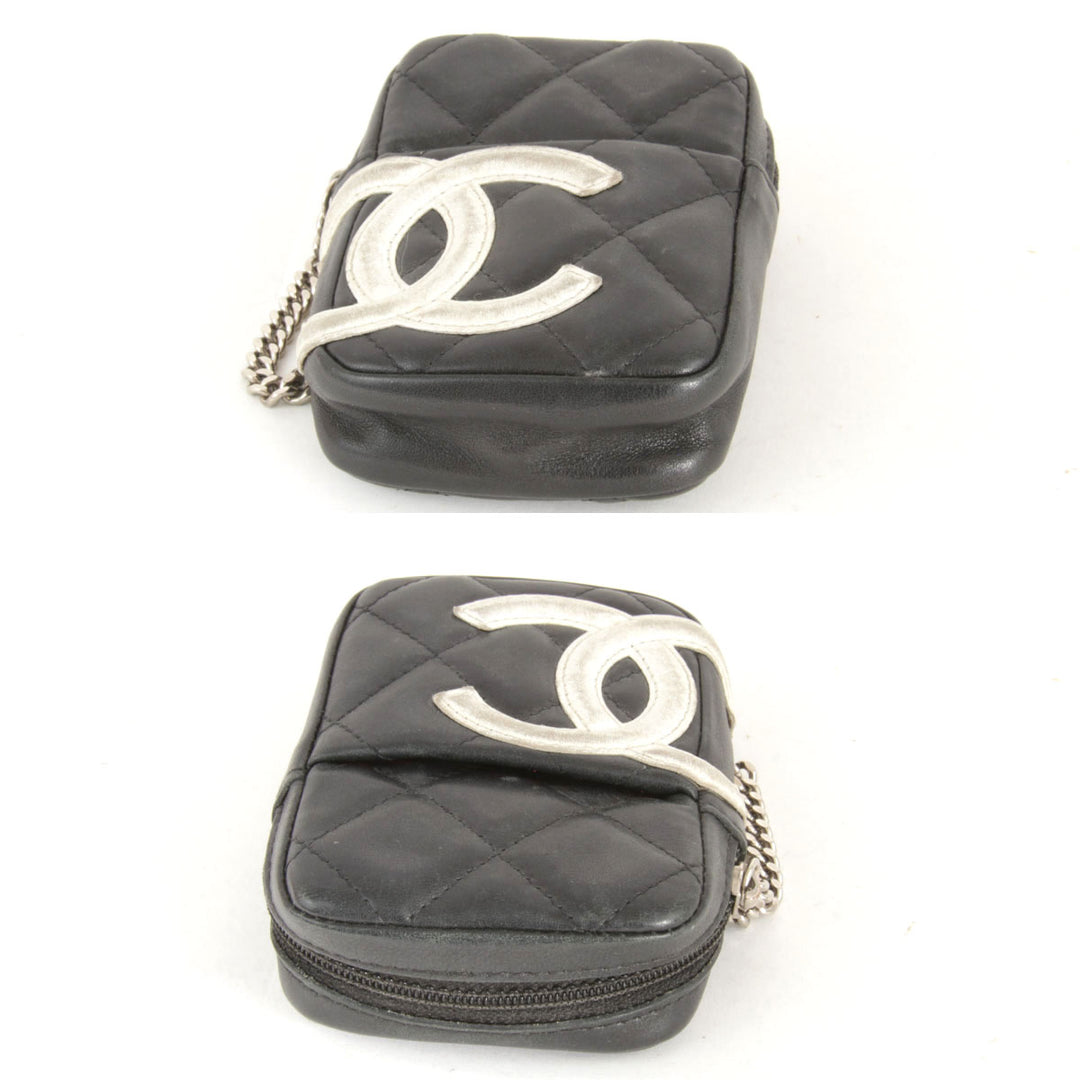 『USED』 
CHANEL シャネル 
 カンボンライン シガレットケース 
ラムスキン ブラック