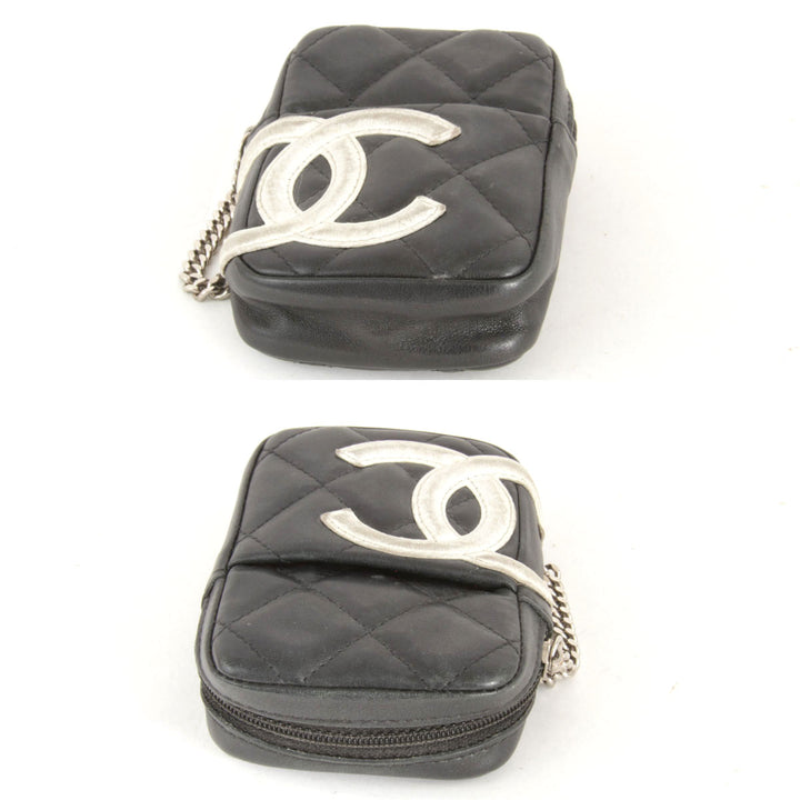 『USED』 
CHANEL シャネル 
 カンボンライン シガレットケース 
ラムスキン ブラック