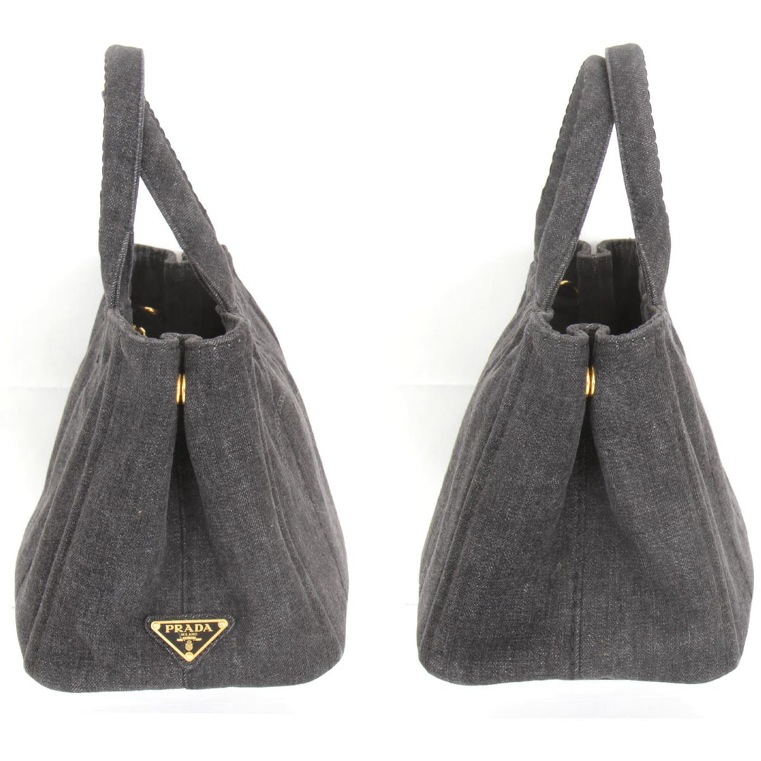 美品『USED』 
PRADA プラダ 
 ハンドバッグ 
デニム