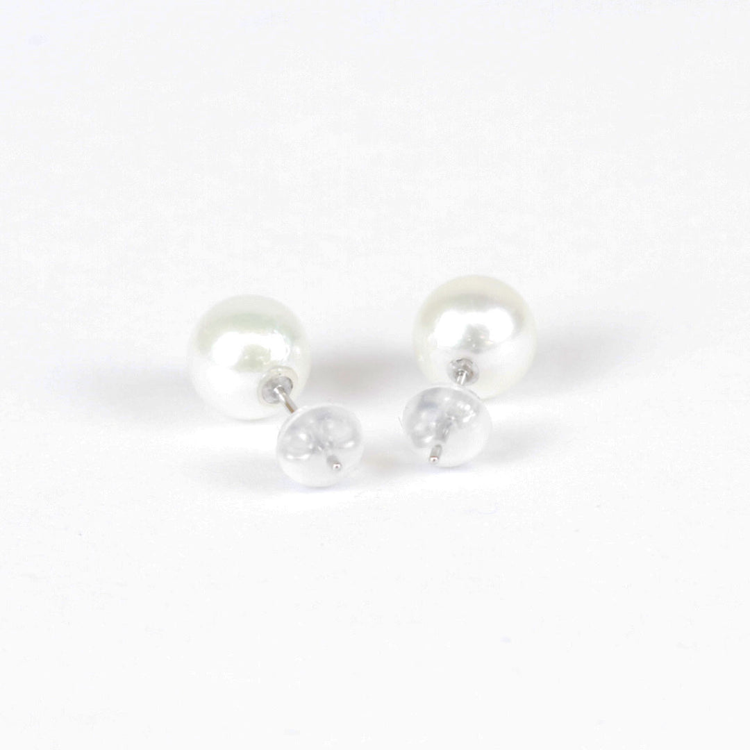 美品『USED』 K14ホワイトゴールド/パール  
ピアス
 1.5g