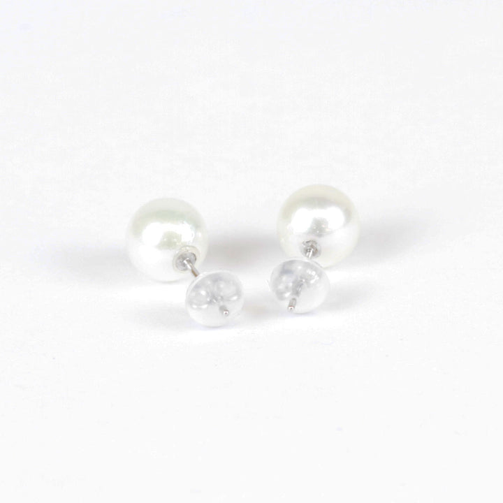 美品『USED』 K14ホワイトゴールド/パール  
ピアス
 1.5g