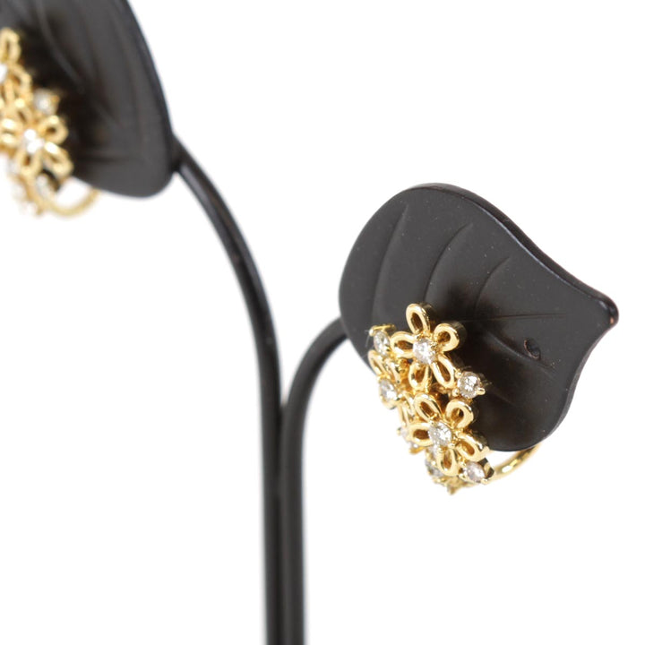 美品『USED』 K18/ダイヤモンド  
 フラワーイヤリング イヤリング
 5g