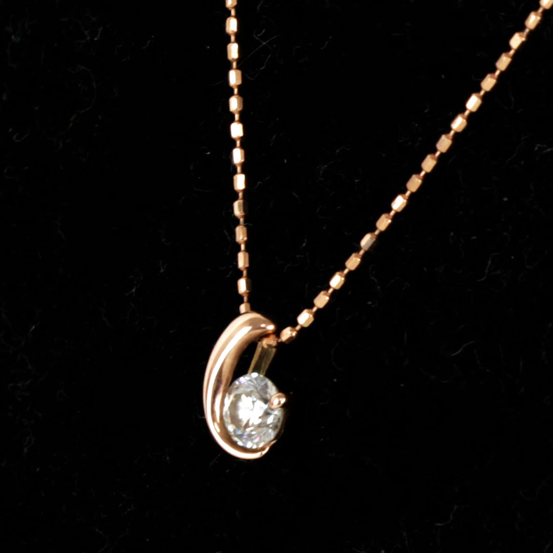 美品『USED』 K10PG/K10  /ダイヤモンド 
ネックレス
 ダイヤモンド 0.20 1.1g