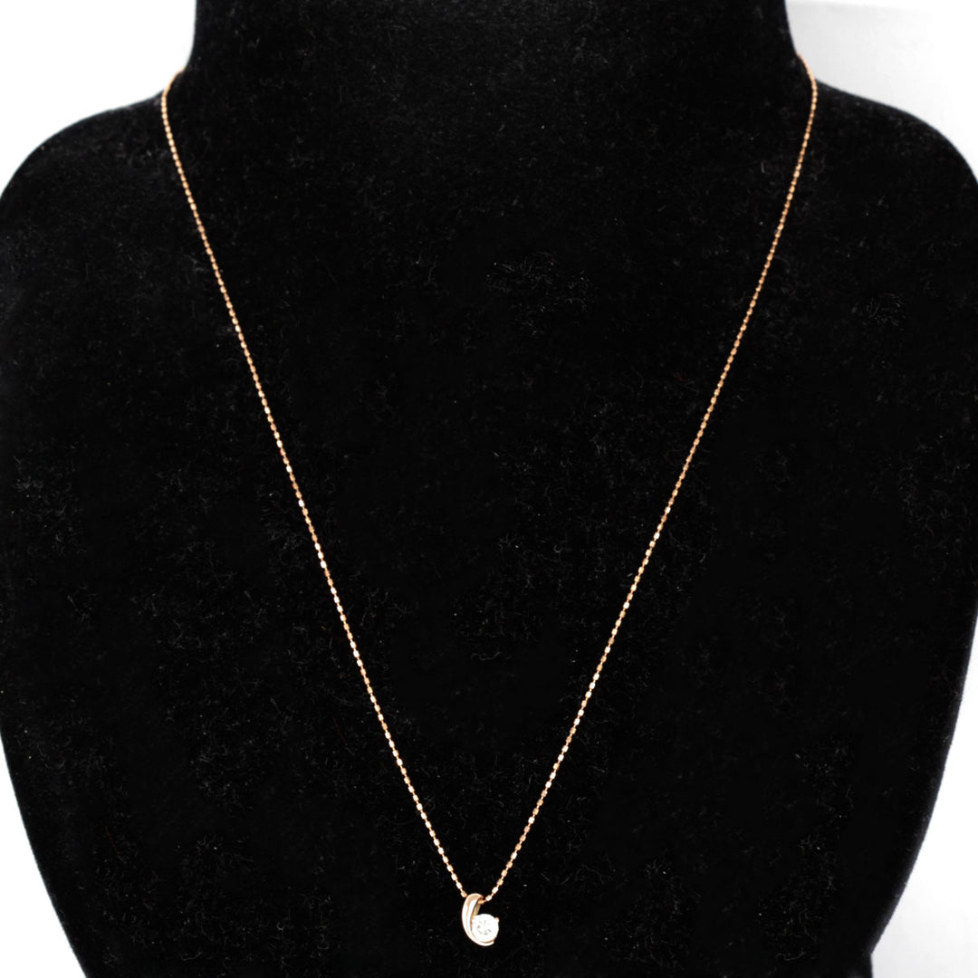美品『USED』 K10PG/K10  /ダイヤモンド 
ネックレス
 ダイヤモンド 0.20 1.1g