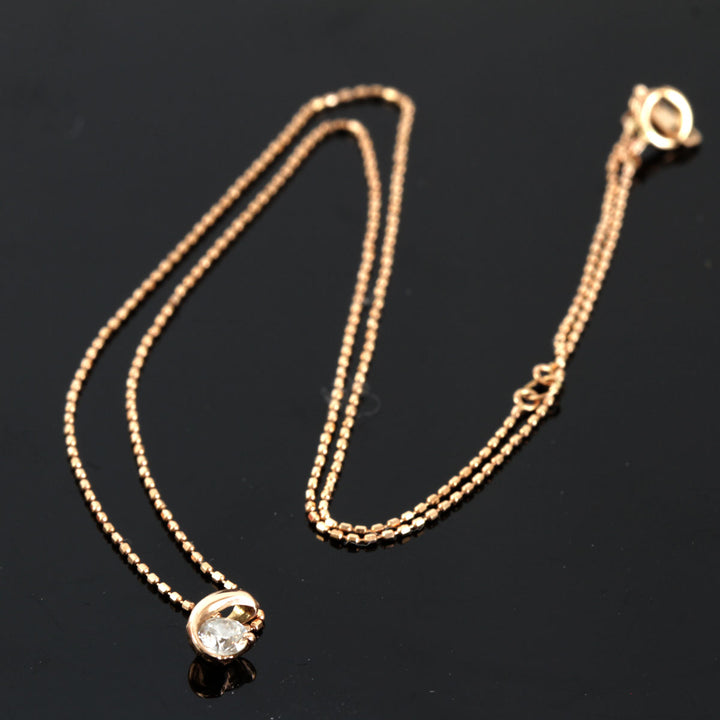 美品『USED』 K10PG/K10  /ダイヤモンド 
ネックレス
 ダイヤモンド 0.20 1.1g