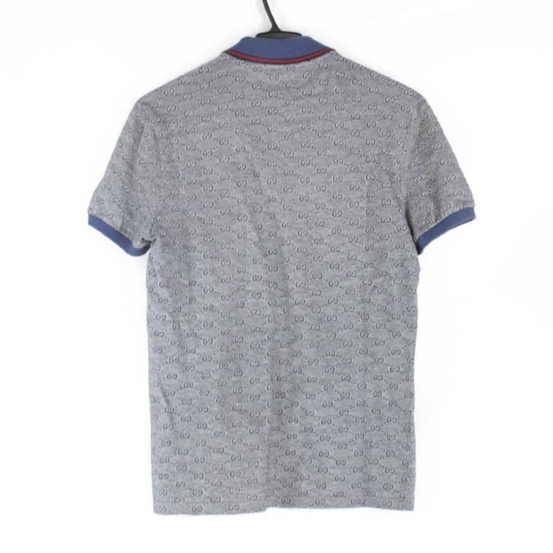 美品『USED』 
GUCCI グッチ 
 ポロシャツ 
コットン グレー