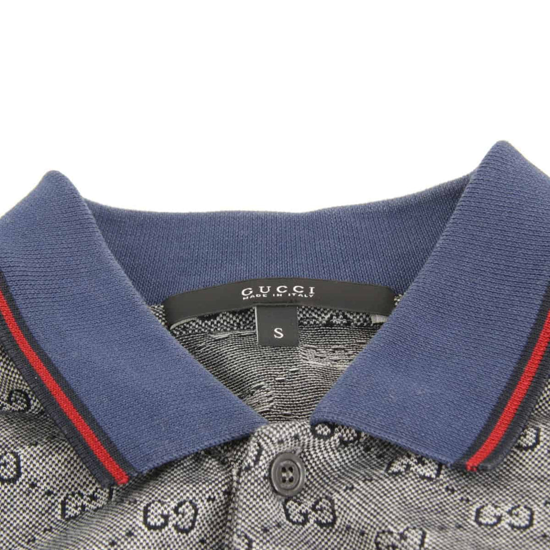 美品『USED』 
GUCCI グッチ 
 ポロシャツ 
コットン グレー