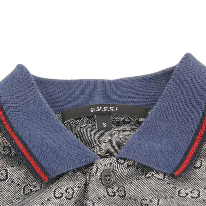 美品『USED』 
GUCCI グッチ 
 ポロシャツ 
コットン グレー