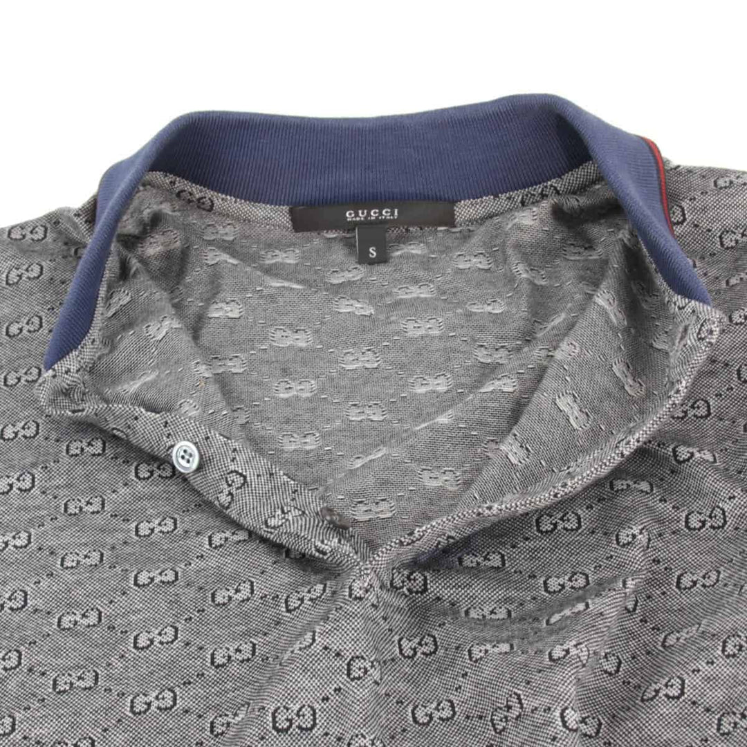 美品『USED』 
GUCCI グッチ 
 ポロシャツ 
コットン グレー