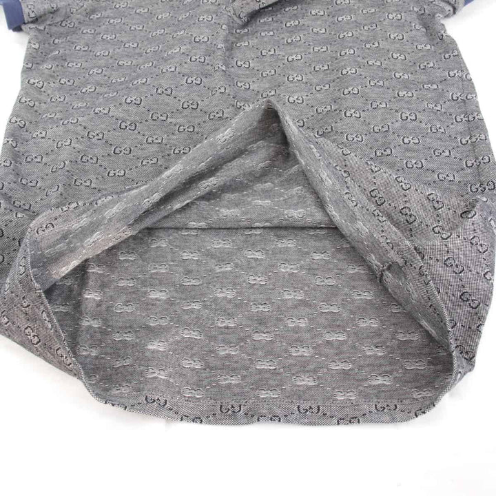 美品『USED』 
GUCCI グッチ 
 ポロシャツ 
コットン グレー