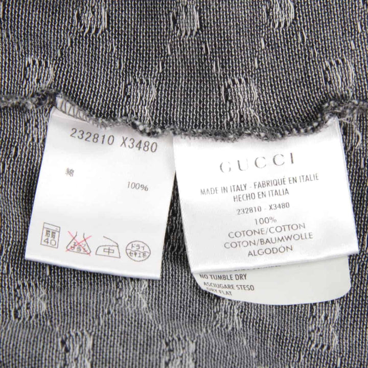 美品『USED』 
GUCCI グッチ 
 ポロシャツ 
コットン グレー