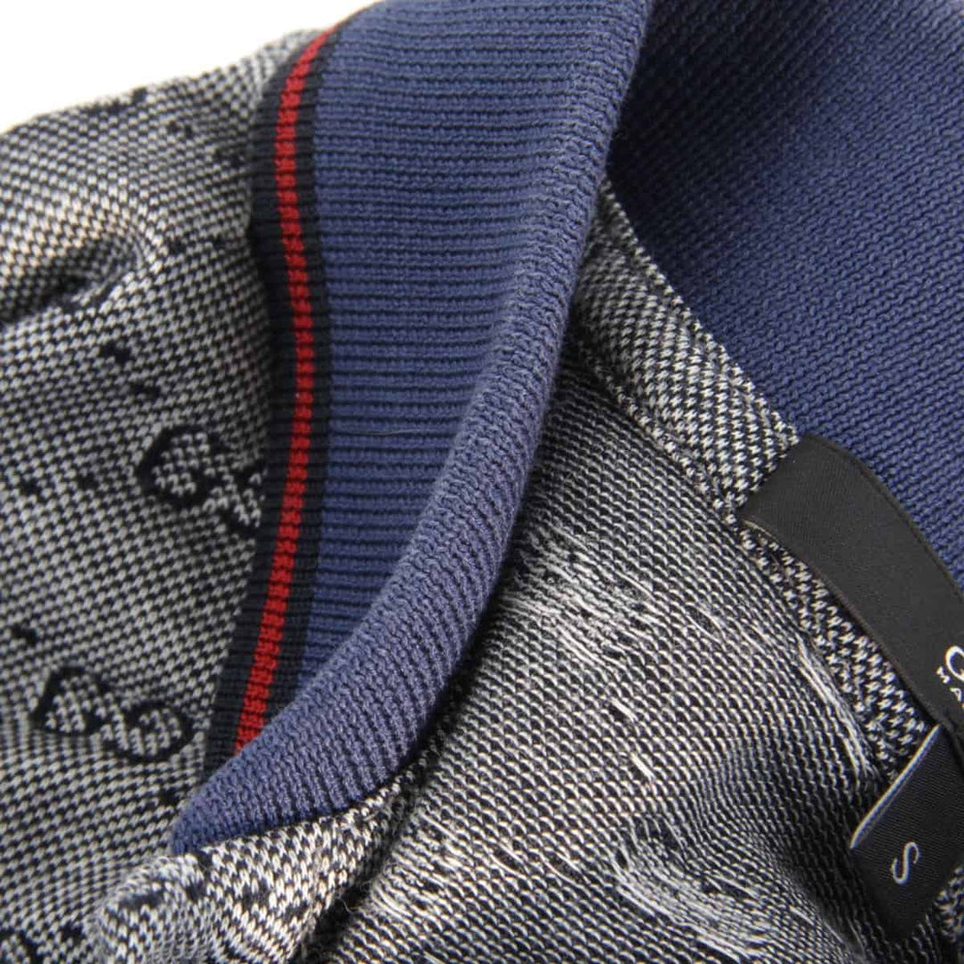 美品『USED』 
GUCCI グッチ 
 ポロシャツ 
コットン グレー