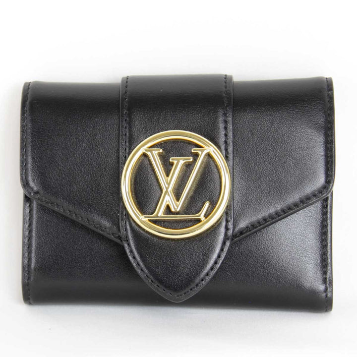 美品『USED』 
LOUIS VUITTON ルイ・ヴィトン 
 ポルトフォイユ・LV ポンヌフ コンパクト M69175 三つ折り財布 
スムースレザー ブラック