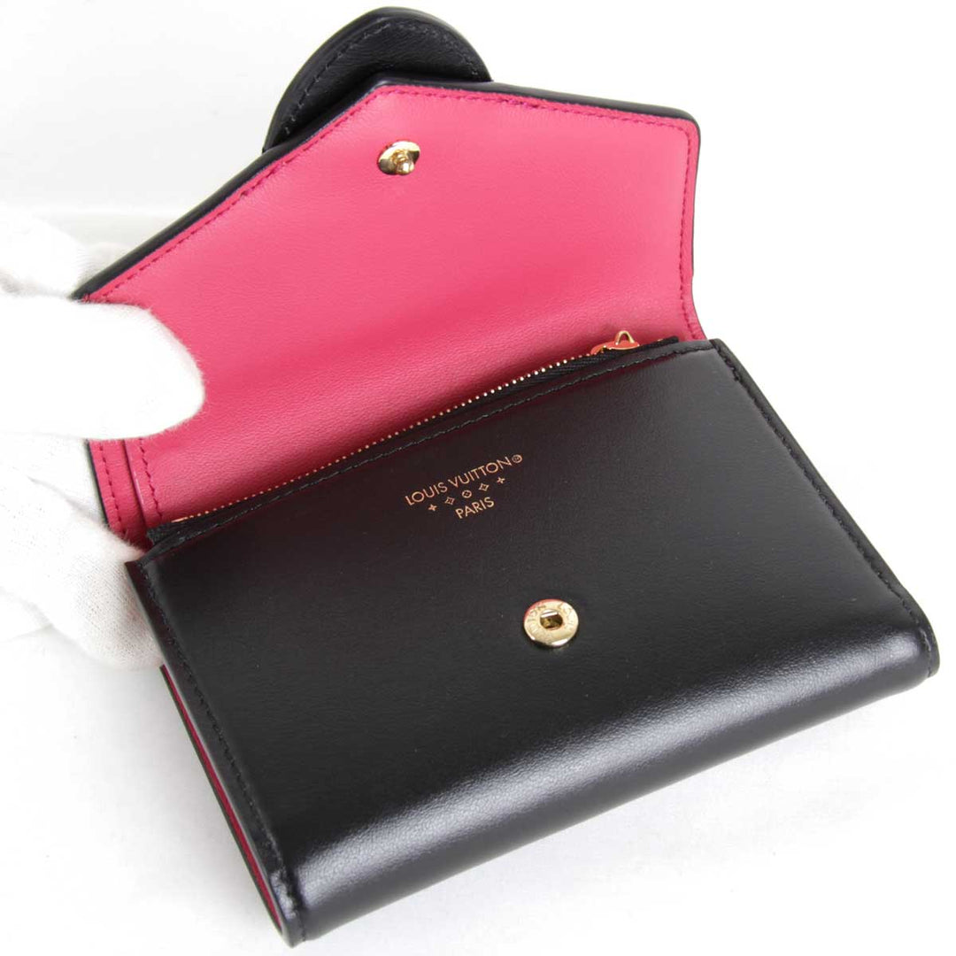 美品『USED』 
LOUIS VUITTON ルイ・ヴィトン 
 ポルトフォイユ・LV ポンヌフ コンパクト M69175 三つ折り財布 
スムースレザー ブラック