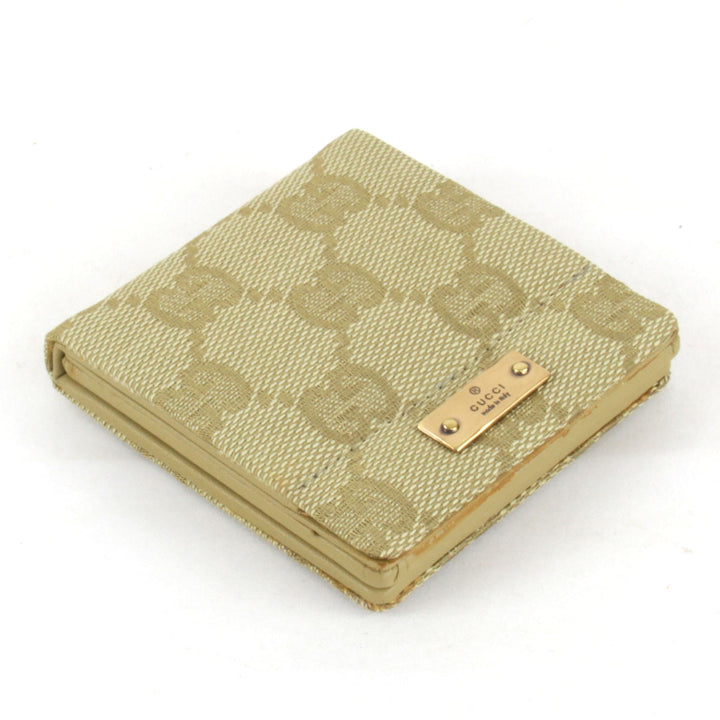 『USED』 
GUCCI グッチ 
 コンパクトミラー 90633.2067 手鏡・コンパクト 
GGキャンバス ベージュ