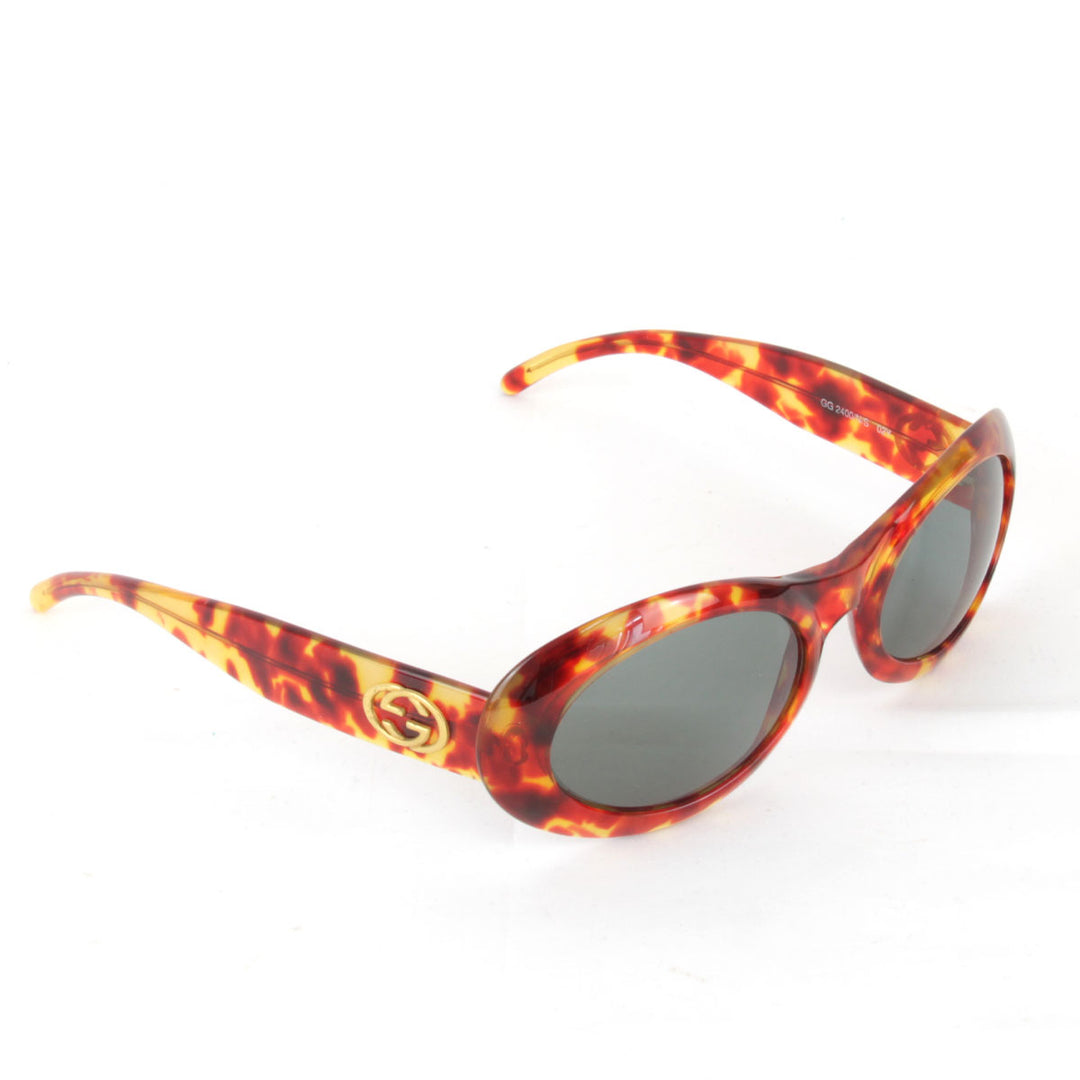 美品『USED』 
GUCCI グッチ 
 GG2400/N/S 02Y サングラス 
プラスチック ブラウン×オレンジ